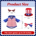 thumbnail image 3 of Patriotic Uncle Sam 4 Piece Porch Goose Outfit For 23 Inch Lawn Geese 4th Of July Shirt Hat Sunglasses And Bow Tie For Yard And Front Porch Decor, 3 of 8