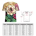 thumbnail image 2 of Flower Power T-Shirt O Neck Oversize T-Shirts Short Sleeve Classic Tees Women Summer Graphic Tops, 2 of 5