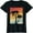 Black, variant on Women Tops Palm Tree Retro Tropical Beach Short Sleeve T-Shirt