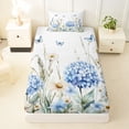 thumbnail image 3 of Erosebridal Flying Blue Butterflies Twin Sheet Sets 3pcs For Girls,Teens Floral Daisy Flowers Bedding, 3 of 5
