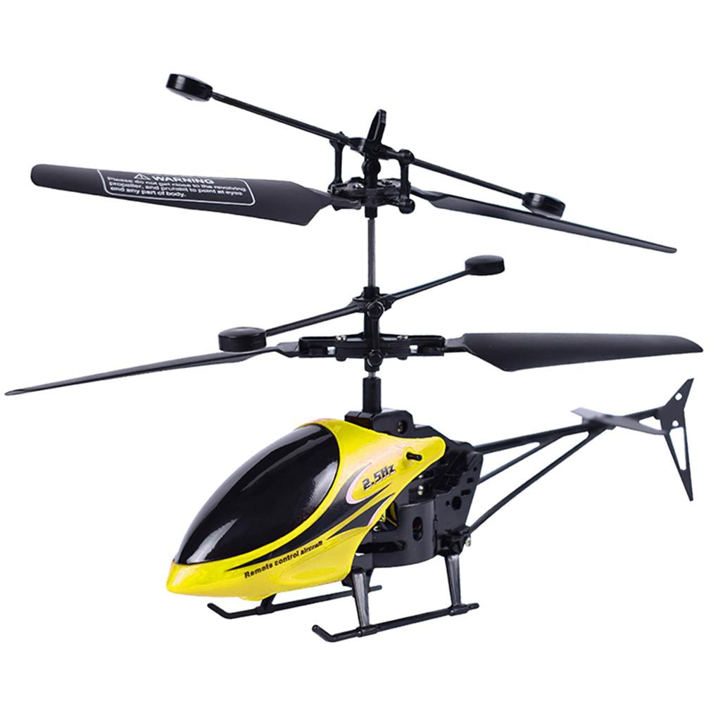 Smilepp Mini RC Helicopter Red Light Induction 2 Channel Funny Wireless Motor Small Aircraft Sensor Toys yellow Walmart