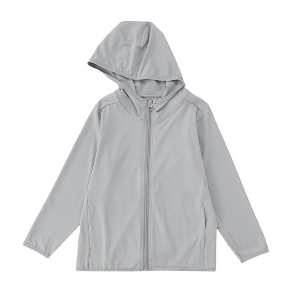 uvwlwu Girls Winter Coat Little UPF 50  Sun Protective Hoodie Jacket Lightweight Long Sleeve Sun Shirt For And Hiking Outdoor(Size:5-6 Years)