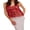Red, variant on LMLYSoH Women's Sequin Slim Camisole Spaghetti Strap V-Neck Slim Fit Cropped Tank Tops Streetwear