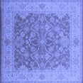 thumbnail image 1 of Ahgly Company Machine Washable Indoor Square Oriental Blue Traditional Area Rugs, 7' Square, 1 of 4