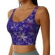 thumbnail image 2 of Fotbe blue purple Snowflake Sujetador Deportivo Largo sin Aros para Mujer con Almohadillas y Soporte Medio, Transpirable y Absorbente, Camiseta Tipo Chaleco o Tank Top-Medium, 2 of 8