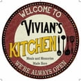 thumbnail image 1 of Vivian's Kitchen 14" Round Metal Sign Bar Game Room Wall Decor 100140040186, 1 of 1