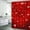 Rouge, variante sur Rideau de Douche Saint-Valentin Cœur Rouge Romantique Abstrait Floral Amoureux Couple Décoration de Salle de Bain Créative Rideau en Tissu avec Crochets