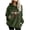 Army Green, variant on Women's Merry Christmas Print Fleece Lined Hoodie - Double-Sided Plush Pullover with Drawstring Hood, Festive Holiday Plus Size Tops Blue