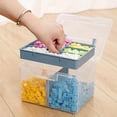 thumbnail image 3 of Caja de Almacenamiento Apilable Transparente para Manualidades con Bandeja Contenedor Multiusos PláStico Estuche Viaje PortáTil, Rosa, 3 of 7