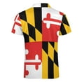 thumbnail image 5 of Maryland Flag Men Zipper T-shirt Summer Casual Short Sleeve T-shirt Top, 5 of 7