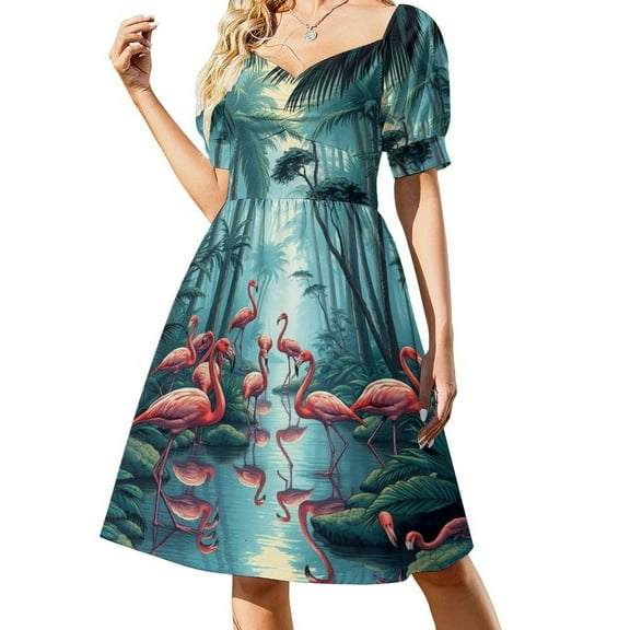 Flamingo Short Sleeved Dress Prom Dresses 2025 Prom Dress 2025