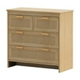 thumbnail image 5 of Tcbosik 4-Drawer Rattan Dresser, Farmhouse Chest of Drawers for Bedroom, Living Room, Hallway, Entryway, Natural, 5 of 8