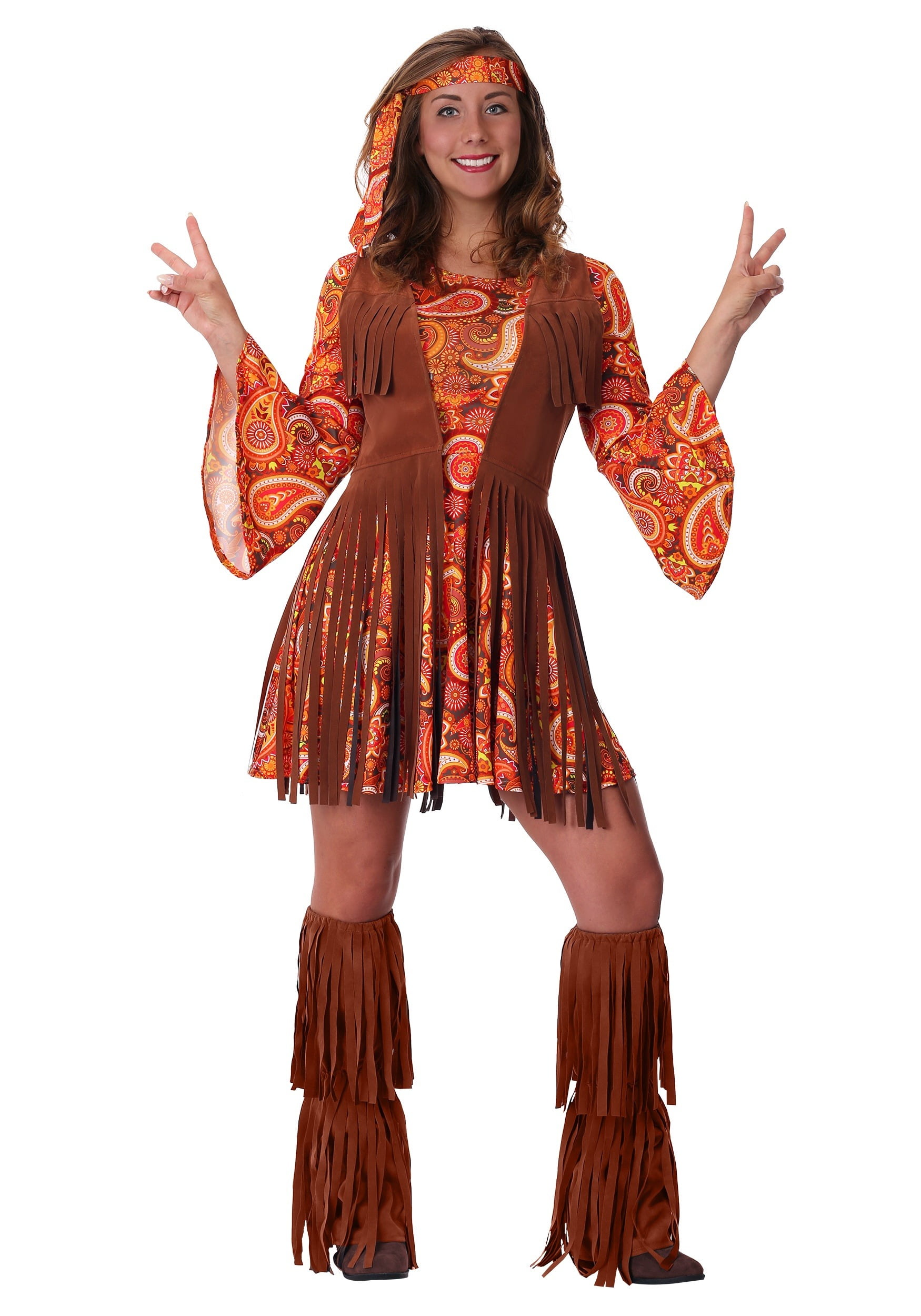 Women's Plus Size Fringe Hippie Costume - Walmart.com