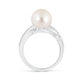 thumbnail image 2 of ANGARA Freshwater Cultured Pearl Olive Leaf Vine Ring in 14K White Gold for Women | June Birthstone, Birthday, Anniversary, Jewelry Gift for Women | Pearl Ring, 2 of 9