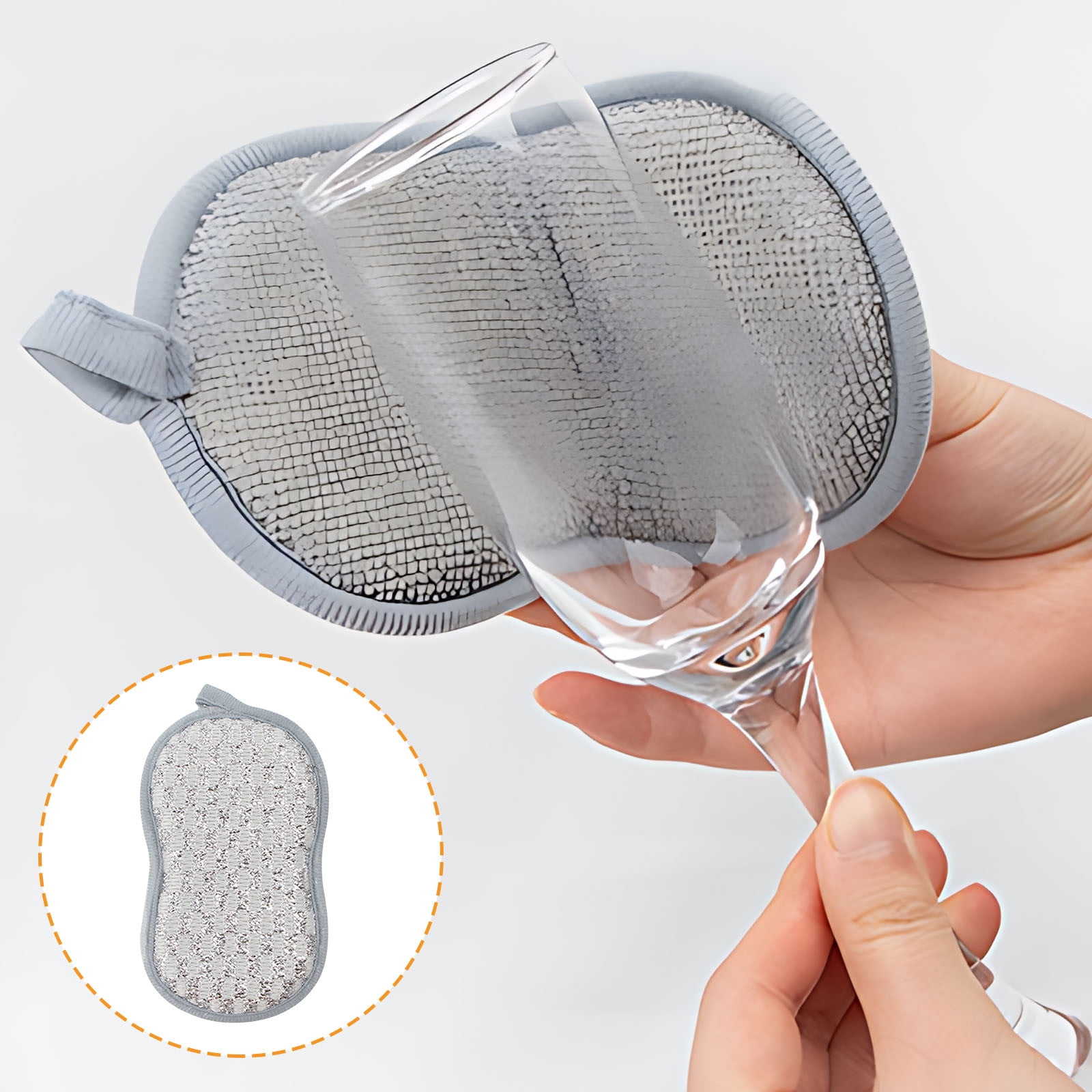 Dvkptbk Thickened Sponge Wiping Block for Kitchen Multifunctional Double-sided Dishwashing Water Absorption Oil Removal Cleaning Cloth