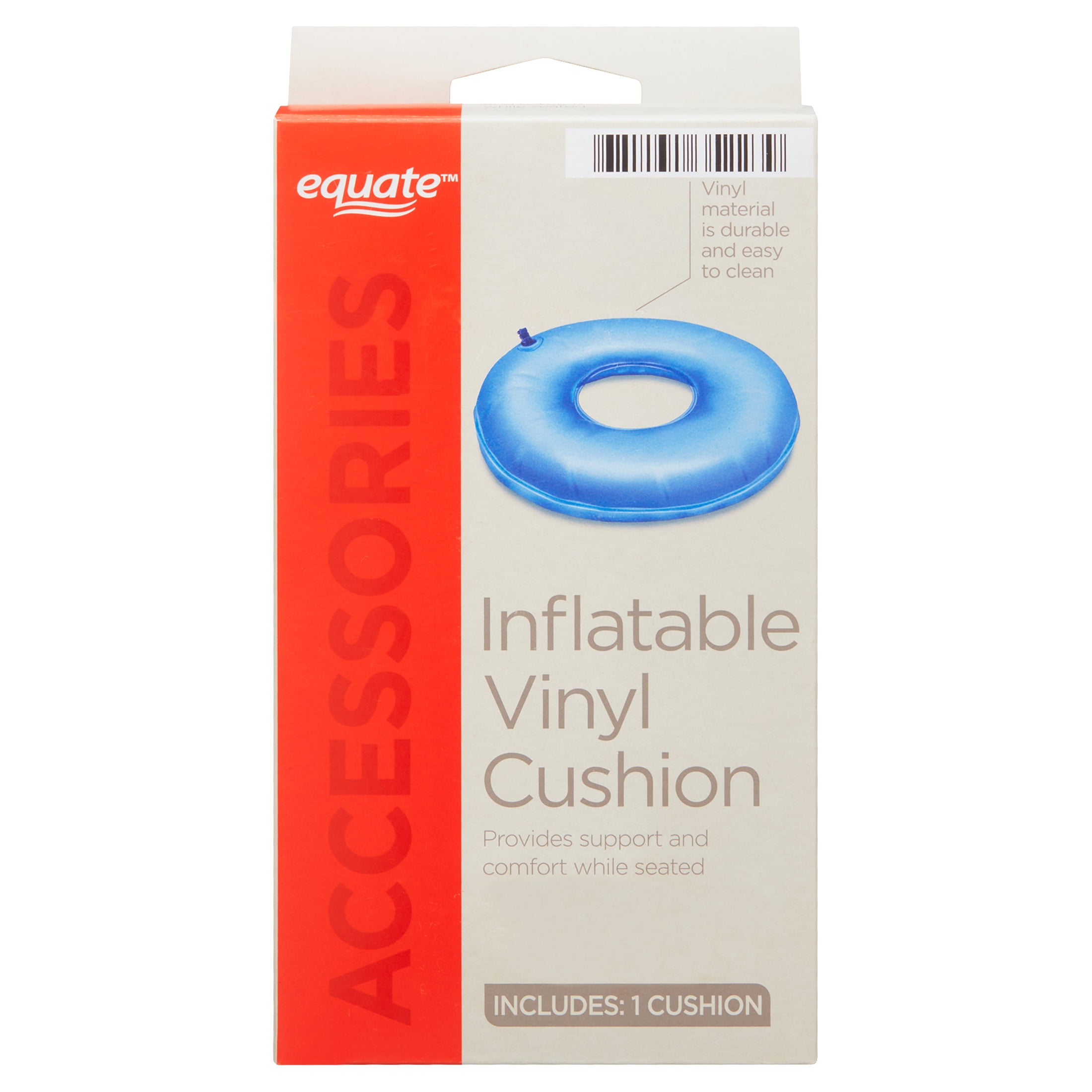 Equate Inflatable Vinyl Cushion, Blue, Universal