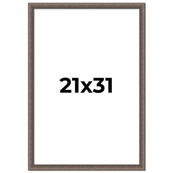 21x31 Frame Silver Real Wood Picture Frame Width 1.25 Inches | Interior Frame Depth 0.5 Inches |