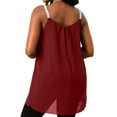 thumbnail image 4 of Enwejyy Womens Summer Chiffon Round Neck Sleeveless Pleated Camisole Tank Tops, 4 of 4