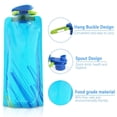 thumbnail image 3 of Botella de agua plegable de varios colores, hidratación portátil para tus viajes, diseño de boca ancha para hielo y fácil limpieza, tapa a prueba de fugas para mayor tranquilidad, 700 ml (3 piezas), 3 of 6