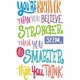 thumbnail image 2 of Calcomanía de pared con letras inspiradoras coloridas: eres más valiente de lo que crees, más fuerte de lo que pareces, más inteligente de lo que crees, cita positiva St, 2 of 5