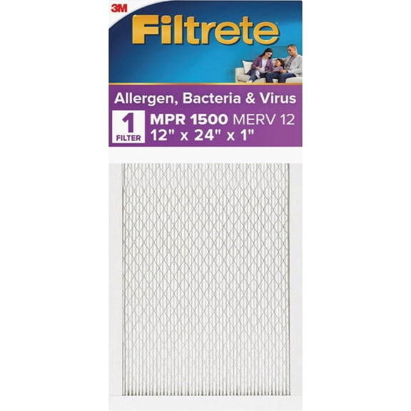 Filtrete Ultra Allergen Reduction Filter UR20-2PK-1E, 12 in x 24 in x 1 in