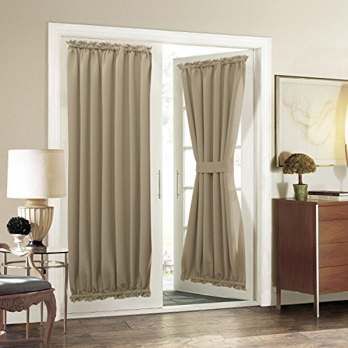Aquazolax Blackout French Door Curtain, French Door Blinds Curtains