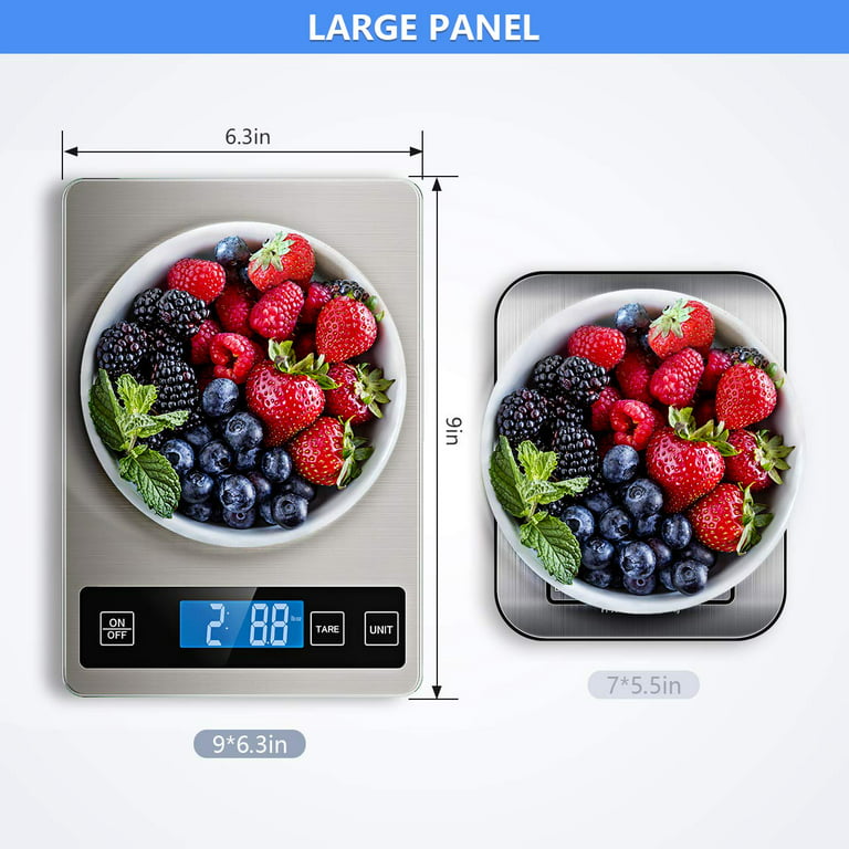 Nicewell Food Scale, 22lb Digital Kitchen Weight Grams Ounces Tempered  Glass