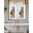 thumbnail image 4 of Funny Alpacas 2 Panel Kitchen Curtains for Windows, Cute Art Fun Lovely Animals on Toilets Bathroom Privacy Curtain, Home Décor Window Treatment for Bedroom/Living Room 55"x45", 4 of 6