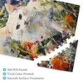 thumbnail image 3 of 500 PCS 500 Piece Vibrant Jigsaw Puzzle Cat In The Flowers,Oil Painting Style Animal Wooden Puzzle 500 Piece,Family Leisure,Stress Relief And Entertainment,Gift For Animal Lovers, 3 of 6