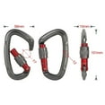 thumbnail image 1 of pitrice Climbing Carabiner Carabiners Dog Leash Rescuing Fall Protection Buckle 25KN, 1 of 9