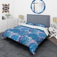 thumbnail image 3 of Designart 'Retro Floral Pattern X' Mid-Century Modern Duvet Cover Set, 3 of 4