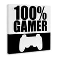 thumbnail image 2 of Stupell Industries Contemporary 100% Gamer Black & White Canvas Art, 36 x 36, by Kim Allen, 2 of 8