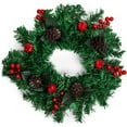 thumbnail image 4 of Christmas Wreath for Front Door, Indoor Outdoor Holiday Decorations (12 in), 4 of 6