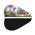 thumbnail image 5 of Yiaed Dreamy Mushroom House Print Hair Cap with Button,Coral Fleece Hair Towel Wrap for Women Wet Hair,Quick Dry Turban for Wet Hair Long Thick Hair, 5 of 5