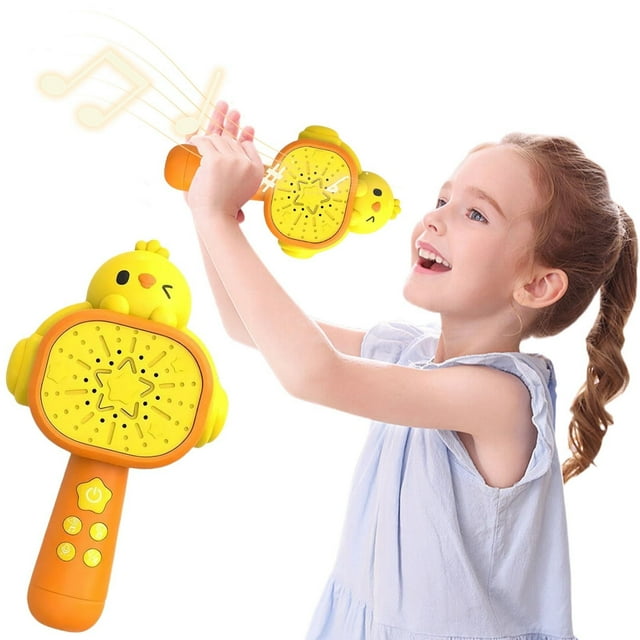 2 In 1 Children's Microphone Toy - Portable Karaoke Microphone with Speaker, 4 Voice-Changing Effects, Creative Play