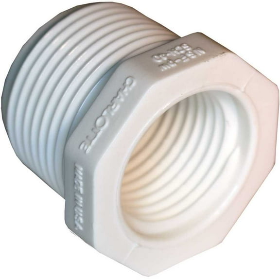 Charlotte Pipe Reducing Bushing 1-1/4 " X 1 " White Pvc Schedule 40