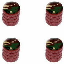 Camouflage Army Soldier Tire Rim Wheel Aluminum Valve Stem Caps, Multiple Colors