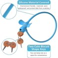 thumbnail image 2 of Cable Lock Bike Cable Lock With Keys,Silicone Covered Bike Lock Kids Cable Lock Cartoon Lock,Lock For Bike,Door,Skateboard,Helmet and More, 2 of 5