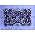 thumbnail image 1 of Ahgly Company Machine Washable Indoor Rectangle Oriental Blue Traditional Area Rugs, 6' x 9', 1 of 4
