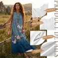 thumbnail image 7 of FOR U DESIGNS Tie Dye Plum Blossom Print Couple Outfits His and Hers Clothing 2026 Fashion Linen-Look Mens Casual Shirts Sleeveless Dress with Pocket, 7 of 7