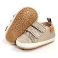 thumbnail image 3 of Lovskoo Unisex Baby First Walking Shoes 0-15 Months Infant Sneakers Boys Girls Shoes Non-Slip Rubber Sole High-Top Toddler Activewear Crib Shoes Newborn Loafers Flats Gold, 3 of 9