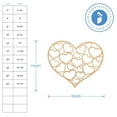 thumbnail image 2 of Detailed Heart Wood Cutouts 23-inch, 1/4 inch Thick, Pack of 3 Wooden Hearts for Crafts, Mother's Day and Valentines, by Woodpeckers, 2 of 5