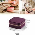 thumbnail image 3 of Giyblacko Mini Jewelry Travel Case PU Leather Travel Jewelry Organizer Box Small Portable Portable Jewellery Storage Holder For Womens Rings Earrings Necklaces Bracelets, 3 of 9