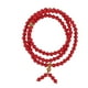 thumbnail image 2 of Pulsera de cinabrio ANGGREK 108 cuentas 8 mm roja con cuentas doradas de cristal, 2 of 8