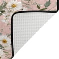 thumbnail image 7 of Bath Curtain & 72x72in Non-Slip Bath Mat Set 12-Grommet Shower Curtain Memory Foam Bath Rug Small White and Pink Flowers, 7 of 7