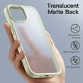 thumbnail image 3 of JETech Matte Case for iPhone 15 6.1-Inch, Shockproof Military Grade Drop Protection, Frosted Translucent Back Phone Cover, Anti-Fingerprint (Green), 3 of 5