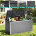 thumbnail image 6 of SEGMART Outdoor Deck Box Lockable,90 Gallon Outdoor Storage Box Waterproof,Patio Deck Storage for Toy,Furniture Cushions,Garden Tools and Combinable Garage, 6 of 8