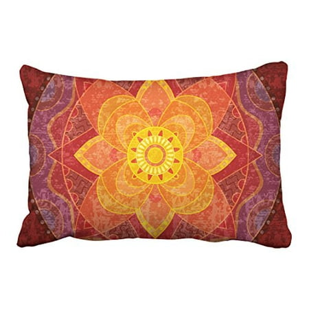 RYLABLUE Decorative Mandala Paisley Damask Plaid Trippy Queen Size Size  20x30 inches Two Side
