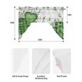 thumbnail image 5 of St. Patrick's Swag Valances for Windows, Curtains Drapes, Lucky Shamrock Green Eucalyptus Floral Farm Wooden Kitchen Window Curtains Over Sink Window Treatment Valance for Bedroom/Bathroom 56"x36", 5 of 5