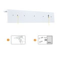 thumbnail image 4 of Danya B. 24" Traditional Wood Wall Mount Coat Rack Shelf with 5 Hooks - White, 4 of 7